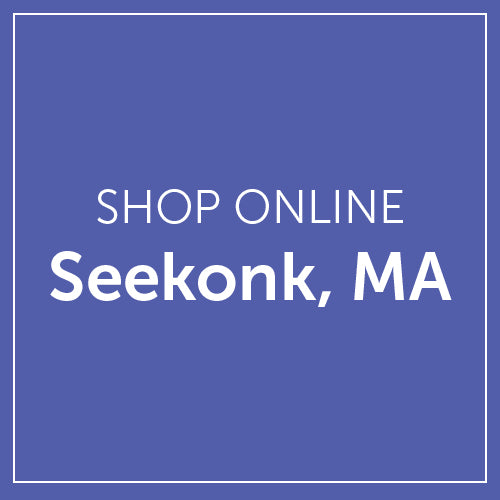 Text 'SHOP ONLINE Seekonk, MA' on a blue background