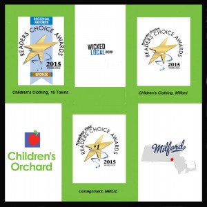 Children's Orchard graphic showing reader's choice award won