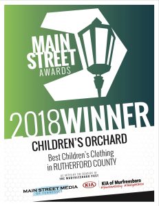 Children’s Orchard Murfreesbord Award Winner 2018